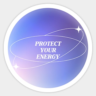 Protect Your Energy Purple Aura Sticker